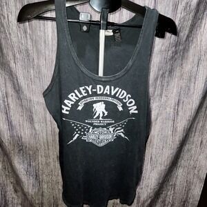 Harley Davidson Tank Top Wounded Warrior Project Graphic‎ Ribbed Sleeveless XXL